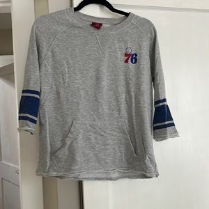 Philadelphia 76ers (official merch) lightweight 3/4 sweatshirt